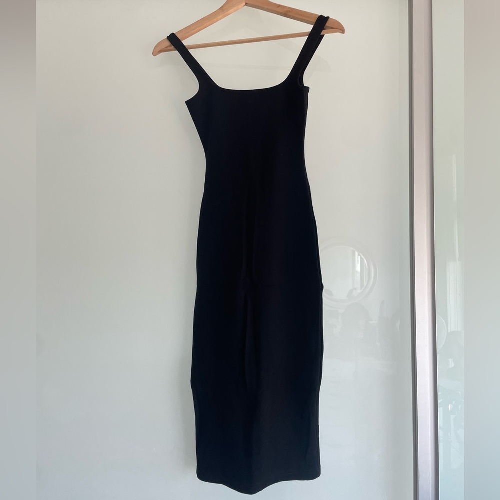 EUC American Apparel Women’s Black Bodycon Midi Cotton Tank Dress Size XS